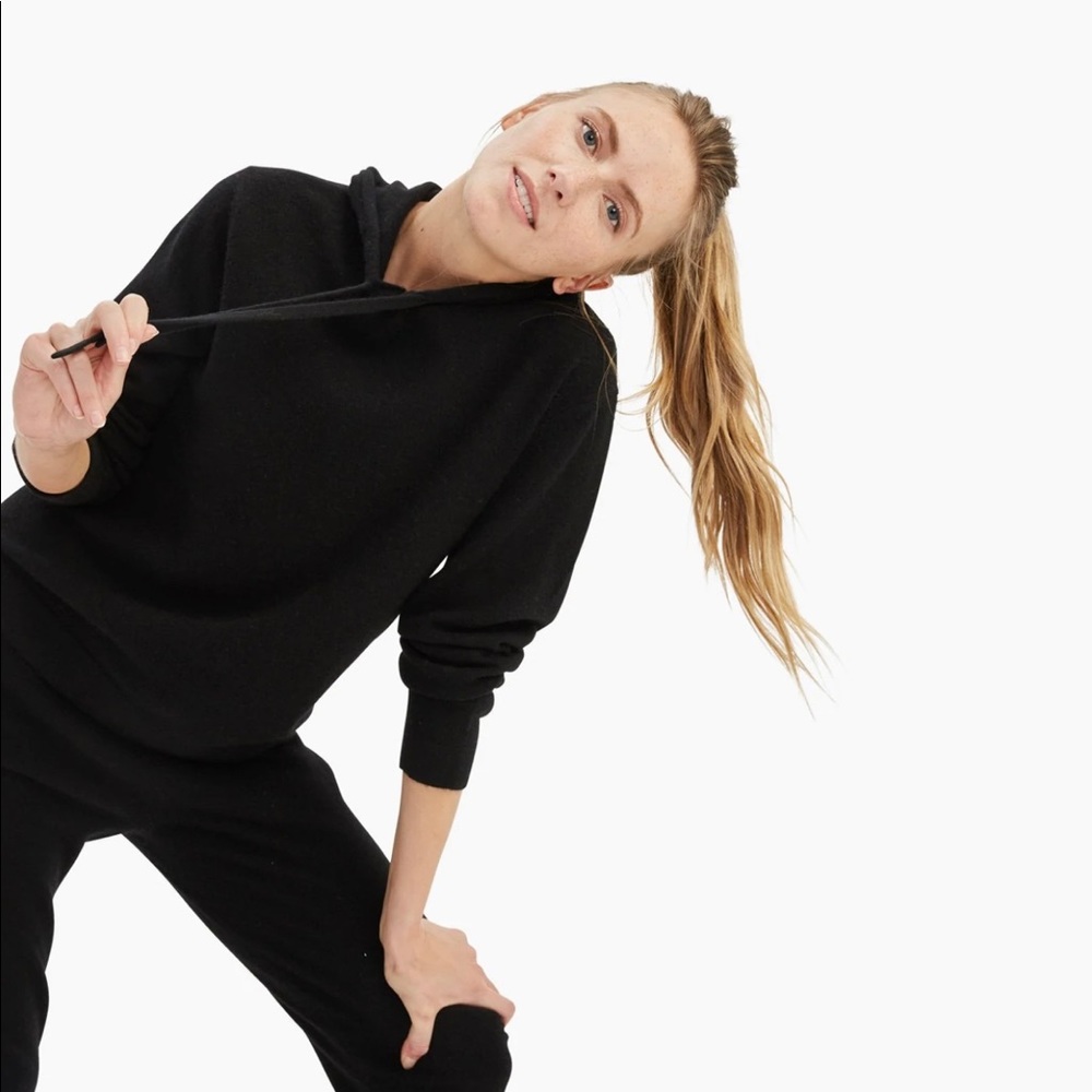 Naadam Essential Cashmere Hoodie  Black sz 1x New With Tags